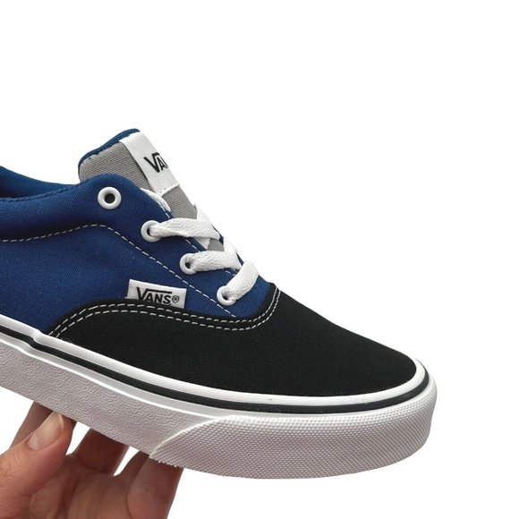 Vans Doheny Youth Boys Casual Canvas Sneakers Size 3-5 Blue/ Black Lace up Shoes - Picture 5 of 16
